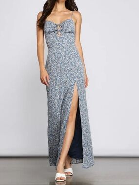 Windsor | Dresses | Lola Formal High Slit Glitzy Glitter Dress | Poshmark